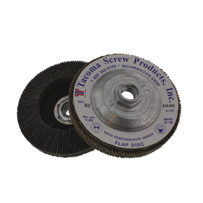 Tacoma Screw Products™ 4-1/2" x 5/8"-11 60 Grit Type 29 High Performance Flap Disc