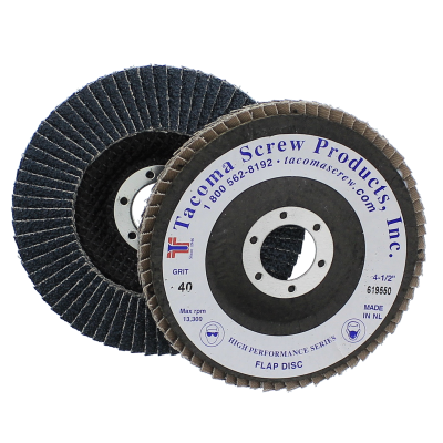 Tacoma Screw Products 4-1/2" x 7/8" 40 Grit Type 29 Zirconium Flap Disc