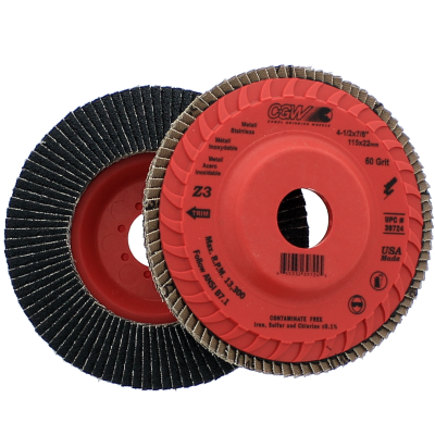 4-1/2" x 7/8" 40 Grit Hybrid Z3 Zirconia Trimmable Flap Disc