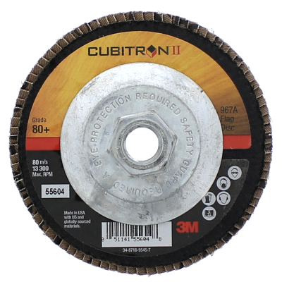 3M 55602 4-1/2" x 5/8"-11 40 Grit Type 27 Flap Disc - Cubitron II