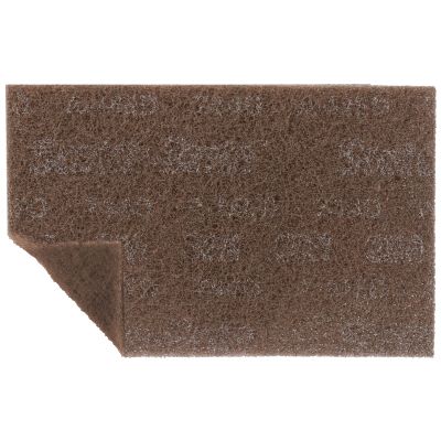 3M 7440B Scotch Brite Medium Tan Hand Pad - 6" x 9" 40/CS