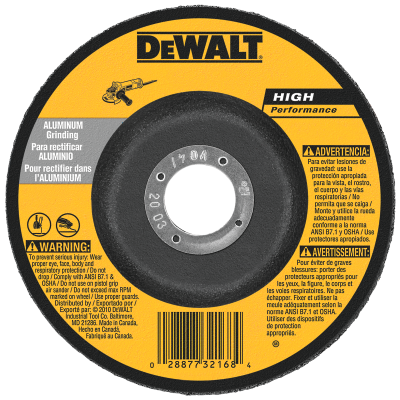 DeWalt DW8400 4" x 1/4" x 5/8" Type 27 Depressed Center Grinding Wheels For Aluminum
