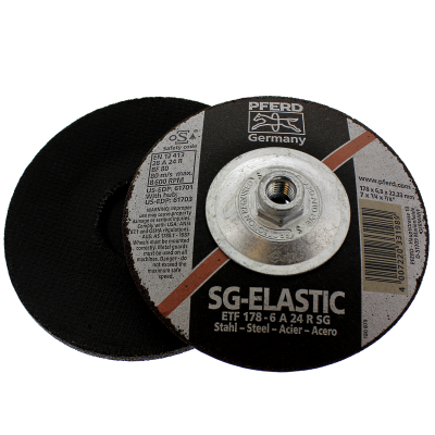 Pferd 7" x 1/4" x 5/8"-11 Type 28 Depressed Center Grinding Wheels — Metal
