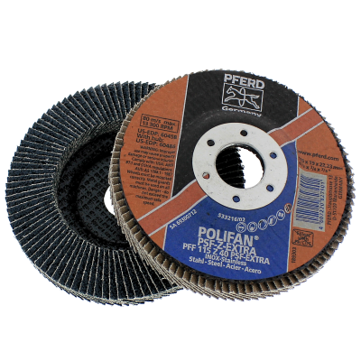 Pferd 60458  4-1/2" x 7/8" 40 Grit Polifan PSF Zirkon-Extra Flap Disc