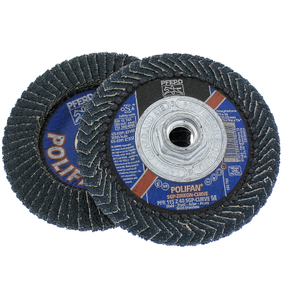 Pferd 67212  4-1/2" x 5/8"-11 40 Grit Polifan Curve Flap Disc