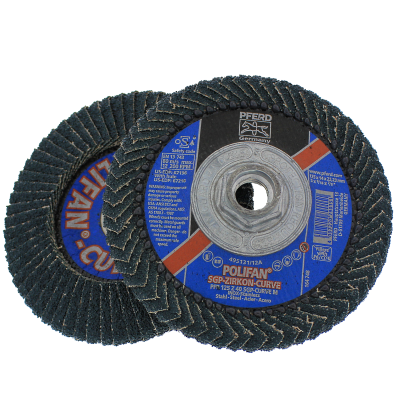 Pferd 67216  5" x 5/8"-11 40 Grit Polifan Curve Flap Disc