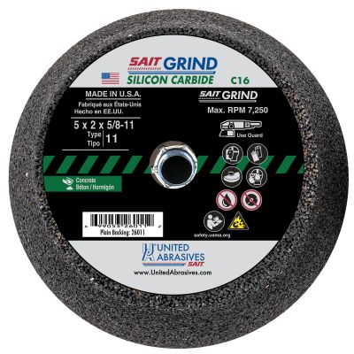 5" x 2" x 5/8"-11 Type 11 Standard Cup Grinding Wheel for Masonry