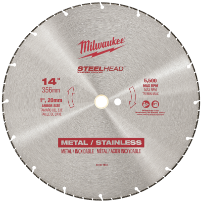 Milwaukee 49-93-7840  Steelhead 14" Diamond Cut-Off Blade for Steel