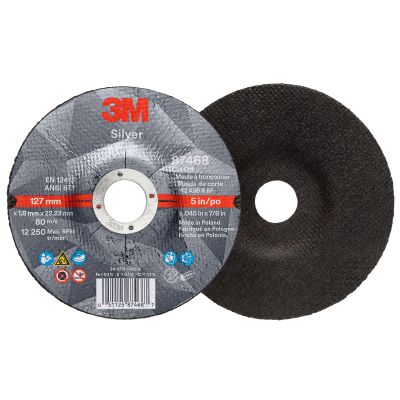 3M™ 87468 Silver Type 27 Cut-Off Wheel 5" x .045" x 7/8"