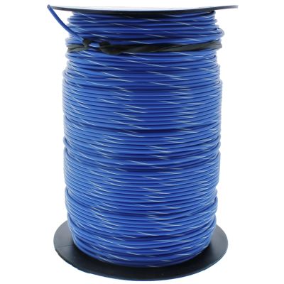 14 AWG x 1000 ft. Primary Wire - Single Conductor - Blue with White Stripe 06508