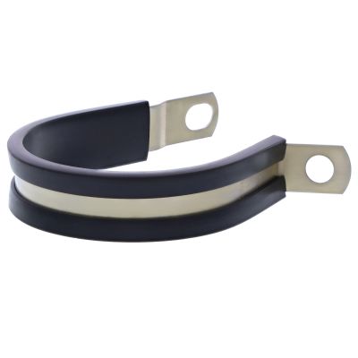 1/4" Rubber Insulated Clamp - 1/2" Stainless Steel Band 1/4" Hole