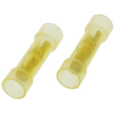 12-10 AWG Yellow Nylon Bullet Receptacle — Double Snap, 50/PKG