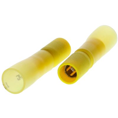 12-10 AWG Yellow Crimp & Seal Bullet Receptacle — Single Snap, 25/PKG