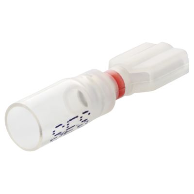 22-18 AWG Red Crystal Clear Heat Sealed Fully Insulated Female Quick Connectors 25/PKG