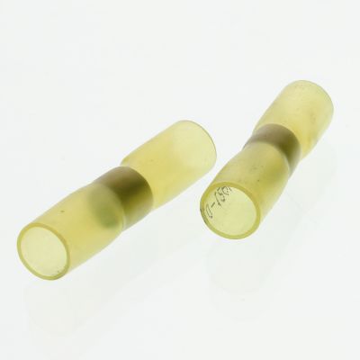 12-10 AWG Yellow Solder-Seal Butt Connectors, 25/PKG