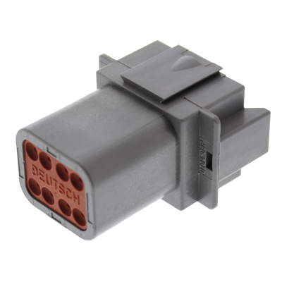 Deutsch Connectors — DT Series DT04-8PA 8-Cavity Connector Receptacle, Gray