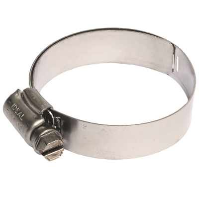 #10 Lined Hose Clamps, 300 Stainless 9/16" Band - 5/16" Hex Head, 10/PKG