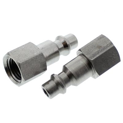 1/4" A Series Industrial Plug — Stainless Steel — 1/4" Female NPT