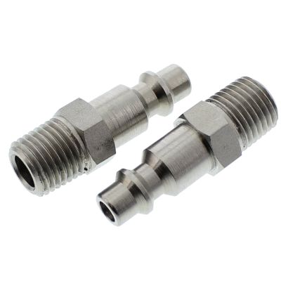 1/4" A Series Industrial Plug — Stainless Steel — 1/4" Male NPT