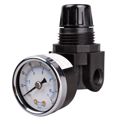 Tru-Flate 27-444 1/4" NPT Mini Air Line Regulator with Gauge