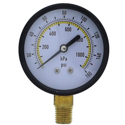 Tru-Flate® 1/4" NPT Bottom Mount Pressure Gauge