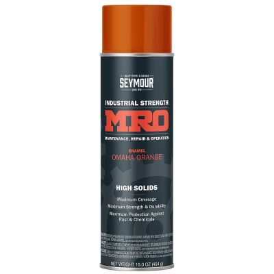 Seymour Omaha Orange High Solids Protective Coating MRO Paint — 16 oz. Aerosol