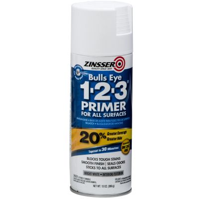 Zinsser® 02008 Bulls Eye 1-2-3 Primer Spray White 13 oz. Aerosol