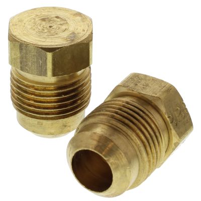 1/2" SAE 45 Flare Brass Fitting - Hex Plug