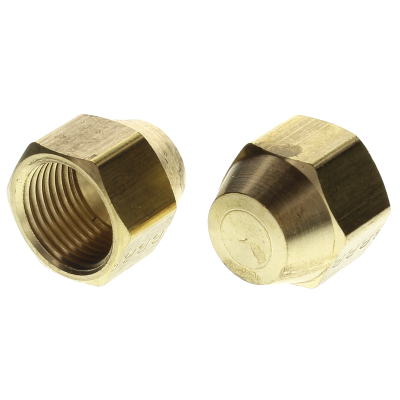 1/2" SAE 45 Flare Brass Fitting - Flare Cap Nut