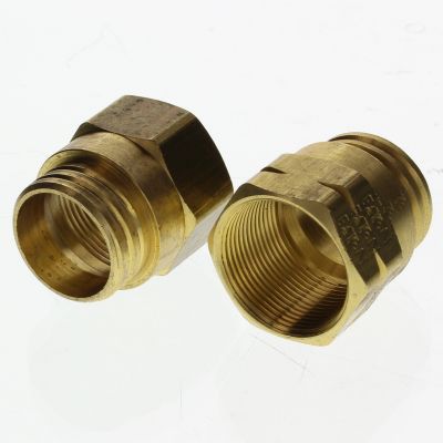 1/2" Air Brake Brass Fitting for Rubber Hose - Nut for Spring Guard