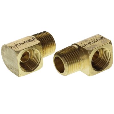 1/4" T x 1/4" NPT Inverted Flare Brass Fitting - 90   Male Elbow (Tube to Male Pipe)