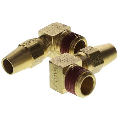 1/2" T x 1/2" NPT D.O.T. Air Brake Brass Fitting for Copper Tubing - 90 Male Elbow