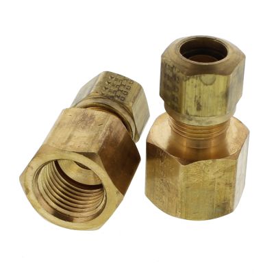 1/2" T x 1/2" NPT D.O.T. Air Brake Brass Fitting for Nylon Tubing- NTA Female Connector