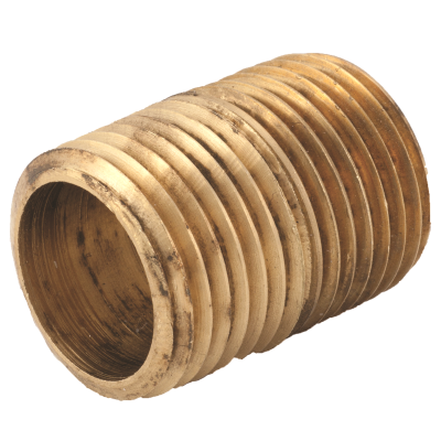 1/2" Brass Pipe Fitting — Close Nipple