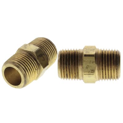 1/2" Brass Pipe Fitting — Hex Nipple