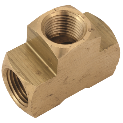 1/2" Brass Pipe Fitting — Tee (Female Pipe)