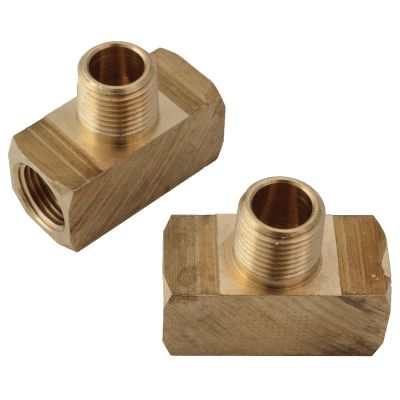 1/2" Brass Pipe Fitting — Male Branch Tee (Female Pipe to Female Pipe to Male Pipe)