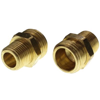 3/4" GHT x 1/2" NPT Garden Hose Brass Fitting - Male Hose to Male Pipe