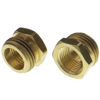 3/4" GHT x 1/2" NPT Garden Hose Brass Fitting - Male Hose to Female Pipe