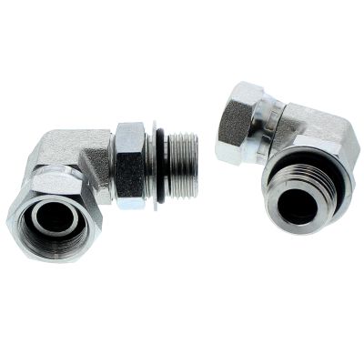 7/16"-20 Male O-Ring x 3/8"-18 Female Pipe Swivel Elbow 90º