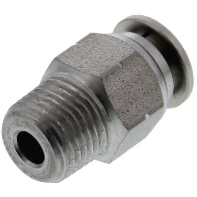 1/2" x 1/2" Stainless Steel Male Connector (Tube to Male Pipe)