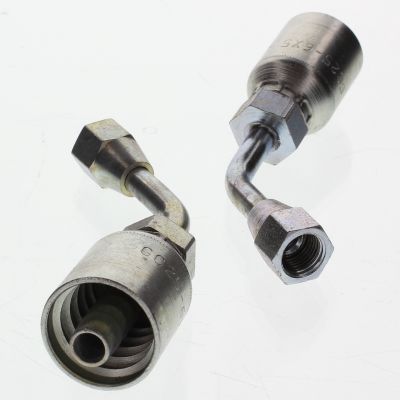 3/8" x 5/16" 45º Bend JIC/SAE Dual Seat Swivel Female GC Series