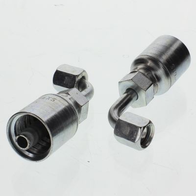 3/8" x 5/16" 90º Bend JIC/SAE Dual Seat Swivel Female GC Series