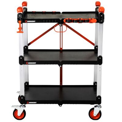 Crescent SITERUNNER 3-Shelf Folding Jobsite Cart