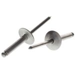 3点まとめ買い あやめ 新品 アマゾンブランド Rivet Classic 1/8in Alum Rivet Black 100pk Flange Type ALL18099 | Allstar