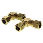 Tacoma Screw Products  1/4 D.O.T. Air Brake Brass Fitting for Nylon Tubing  (NTA) - NTA 90 Union Elbow