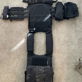 Spiritus Systems Lv119 Black Medium Overt Back Plate Carrier Lightly Used