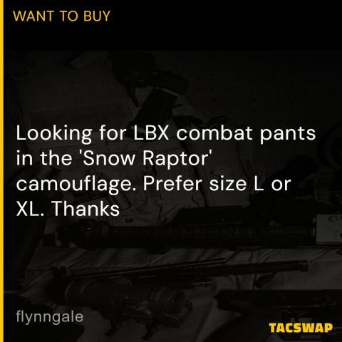 ISO LBX Snow Raptor Pants