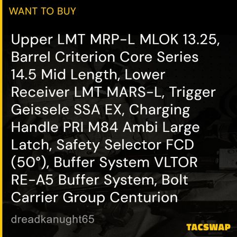 WTB: Specific AR Parts