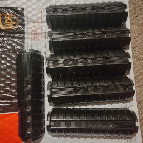 80/90's era Colt M16 Carbine/Commando glossy 6-hole handguards. Correct for BHD era clones.